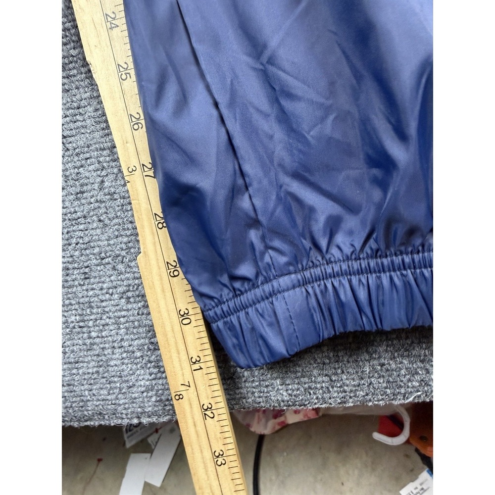 Vintage NIKE Windbreaker Pants 90s Youth Large 14-16 Navy Blue Ankle Zip Lined - Picture 10 of 10
